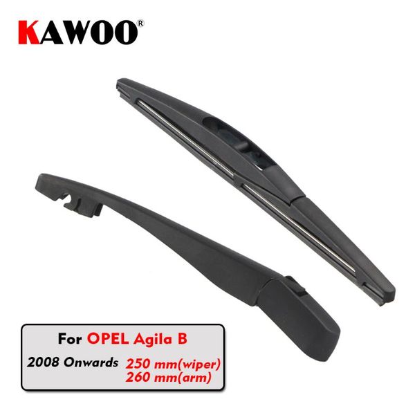 

kawoo car rear wiper blade blades back window wipers arm for agila b hatchback (2008 onwards) 250mm auto windscreen blade
