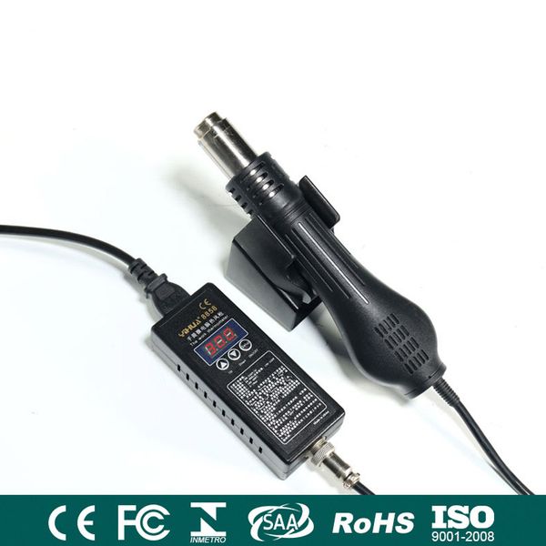 

yihua 8858 110v 220v eu/us portable bga rework solder station air blower heat gun yihua 8858 saike 8858+3nozzles+3tweezers