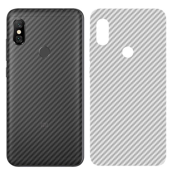 Karbon Fiber Geri Ekran Koruyucu Film Xiaomi Mi 8 A2 Lite Poco Pocophone f1 Max Mix 3 Redmi geri Sticker