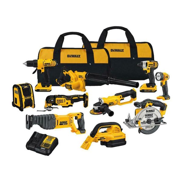 

20 volt max lithium ion cordle combo kit 10 tool w 2 batterie 2 0ah cha