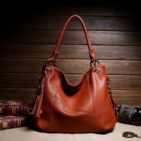 

new tassel women bags leather handbag large capacity women shoulder bag female crossbody messenger bags casual tote