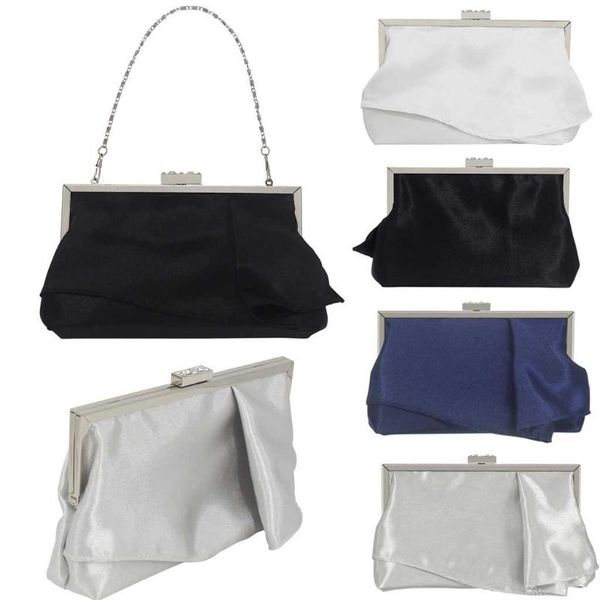 

women diamond silk surface handbag cocktail party bag chain evening bag womens solid color casual wild hasp shouler bags handbag