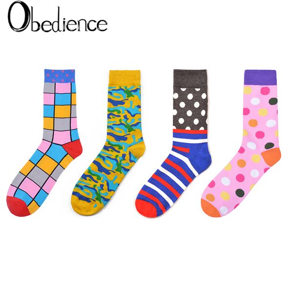 

2019 Autumn And Winter Colorful Cartoon Socks For Men Women Cute Print Hosiery Fashion Korean Adult Socks Harajuku Geometric Pat