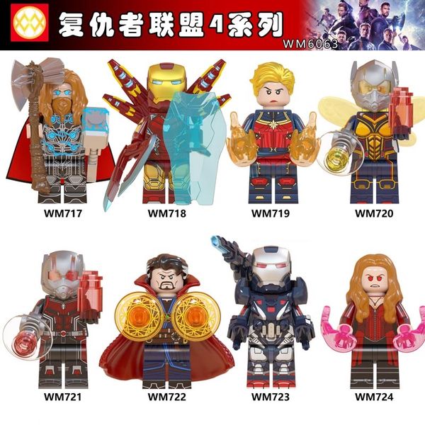 

super hero avengers 4 fat thor mini toy figures building block assebmle blocks kids toys