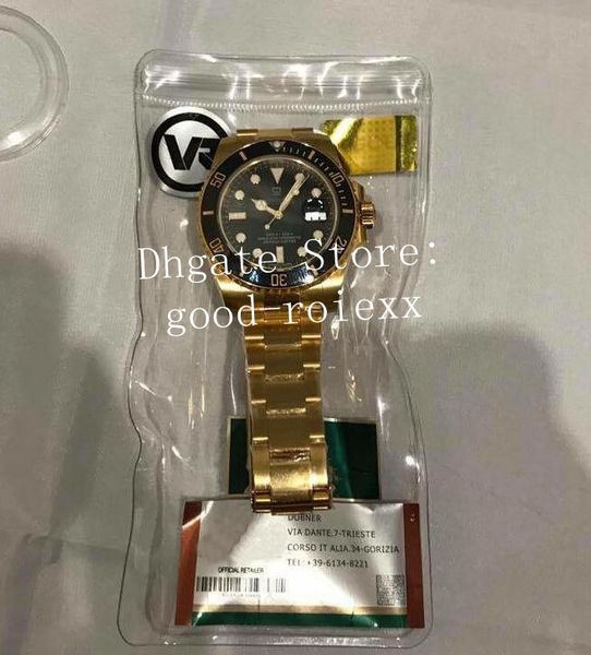 

luxury watch vr factory real wrapped 18k gold never fade mens automatic eta 2836 watches men date 116618ln oyster 116618 swiss wristwatches, Slivery;brown