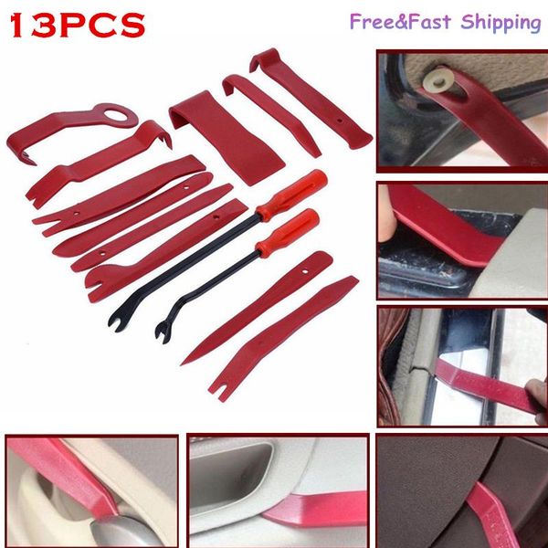 

13pcs car repair disassembly tools kit car dvd stereo refit kits interior plastic trim panel dashboard installation removal tool