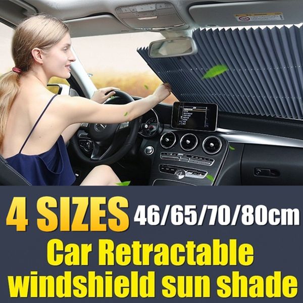 

car retractable sunshade cover for front windshield rear window uv protection curtain foil solar sunshades for car suv truck