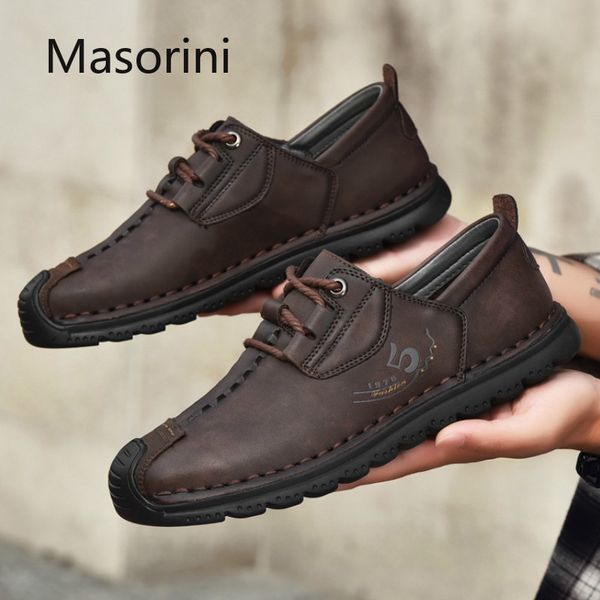 

handmade mens loafers shoes fashion men casual shoes genuine leather breathable light male moccasins footwear, Black
