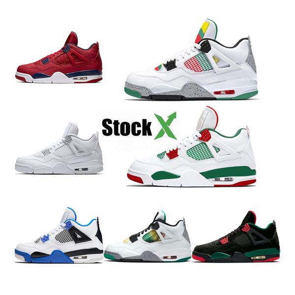 

new 4 4s men basketball shoes motosports blue oreo eminem white cement pure money toro bravo bred alternate 89 sport sneakers designer