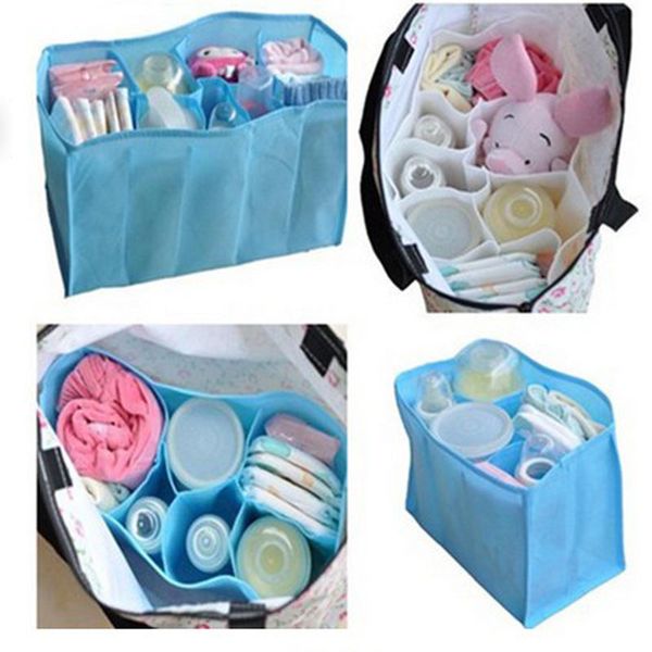 

designer makeup bag baby diaper nappy water bottle changing divider storage organizer bag liner