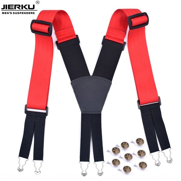 

men's casual men's 6-clip elastic s 5cm elastic shoulder strap shoulder strap widened straps, Black;white