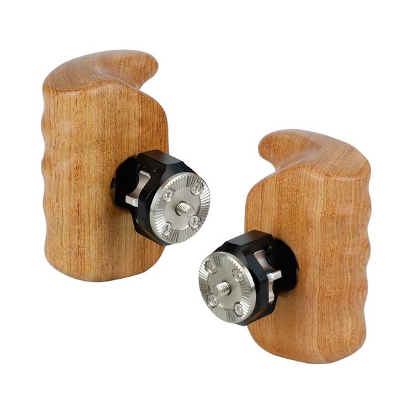 

camvate wooden hand grip with m6 arri rosette mount (left & right) item code: c1979