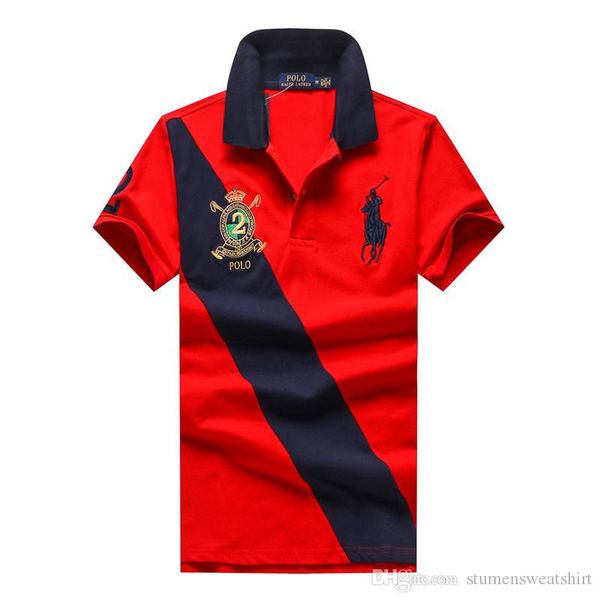 

2020 новых мужчины футболка ralph lauren мода пользовательских бутики футболка контраст цвет на открытом воздухе отдых дикого хлопок отворот, White;black