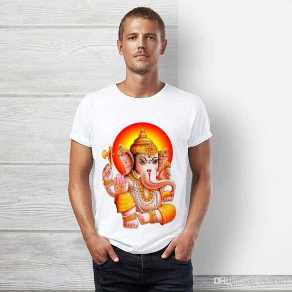 

ganesha t shirt men short sleeve religion tee ganesha statue god tshirt happy diwali fashion male shirt designer tee luxury clothing, White;black