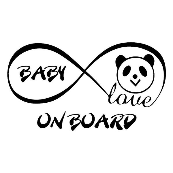 

17.2*9.6cm love panda bear vinyl decal baby on board car window trunk decoration sticker