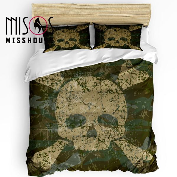 

misshouse bedding sets halloween skeleton home textile 3pcs duvet cover set comforter cover pillowcases