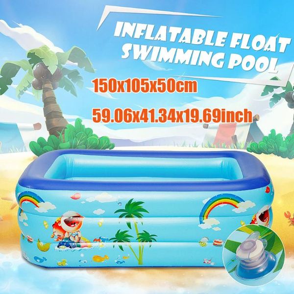 

130/150cm children bathing tub baby home use paddling pool inflatable square swimming pool kids inflatable