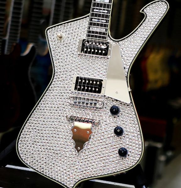 

rare custom ps1dm stanley diamond limited edition electric guitar with mirror pickguard
