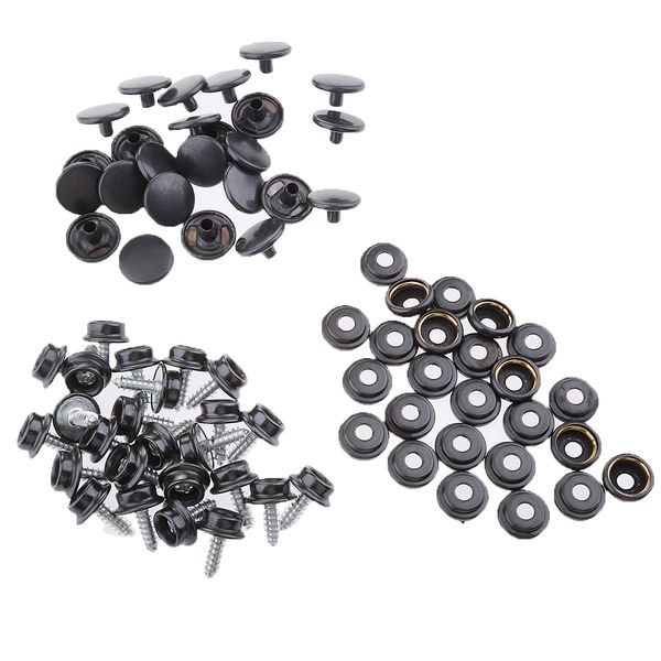

75pcs boat marine canvas cover snap fasteners 12mm screw stud button socket