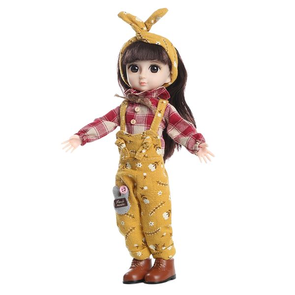

full set doll 1/6 ball jointed girl face eyes dress makeup birthday gift toy