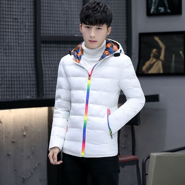 

winter jacket men clothes casual hooded fashion winter coat men parka outerwear warm slim fit overcoat hiver 1729, Black