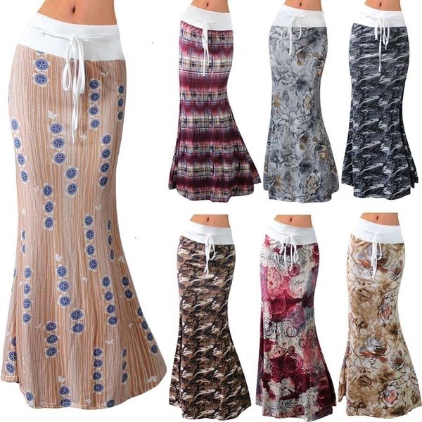 

pencil skirt skirts for women summer women long flower skirt faldas largas knit womens jupe longue bohemian saia longa skirt, Black