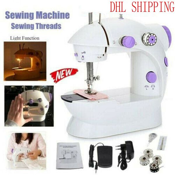 

mini portable handheld electric sewing machines stitch sew needlework cordless family use clothes fabrics electric sewing machine fy7043
