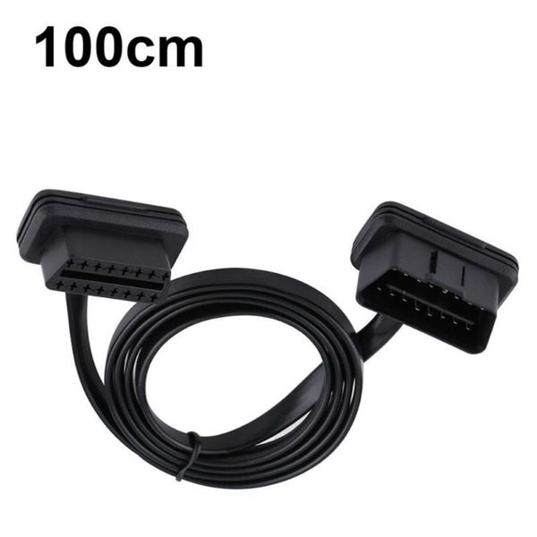 

male to female diagnostic cable obd2 abs black 1pc scanner tool extension