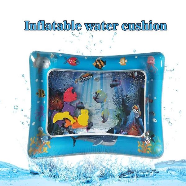 

1pcs inflatable baby water mat infant tummy time play mat toddler fun activity play center for sensory stimulation motor skills
