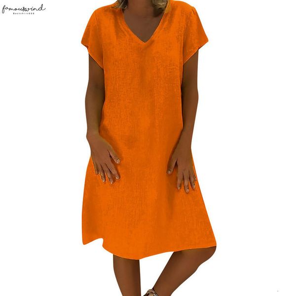 

cotton linen casual plus size ladies loose dresses v neck new women summer style feminino vestido t shirt dress 2020, Black;gray