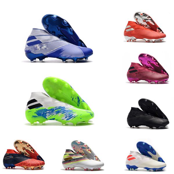 

fashion 2020 mens messi nemeziz 19+ laceless fg ace 19+x 19.1 slip-on soccer shoes football high ankle boots cleats size 39-45