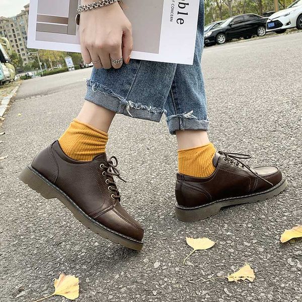 

round toe shallow mouth retro woman shoes casual female sneakers 2019 fashion women's british style flats oxfords modis preppy, Black