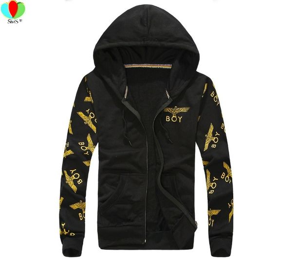 

boy london fg1509 2015 новая мода пиджаков унисекс boy london golden eagle by мужские толстовки и женские толстовки пуловеры пальто капюшоно, Black