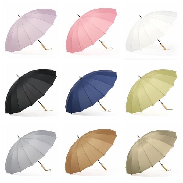 

wooden handle umbrellas customizable promotion solid golf strong windproof umbrella customized protection uv umbrella dh0997