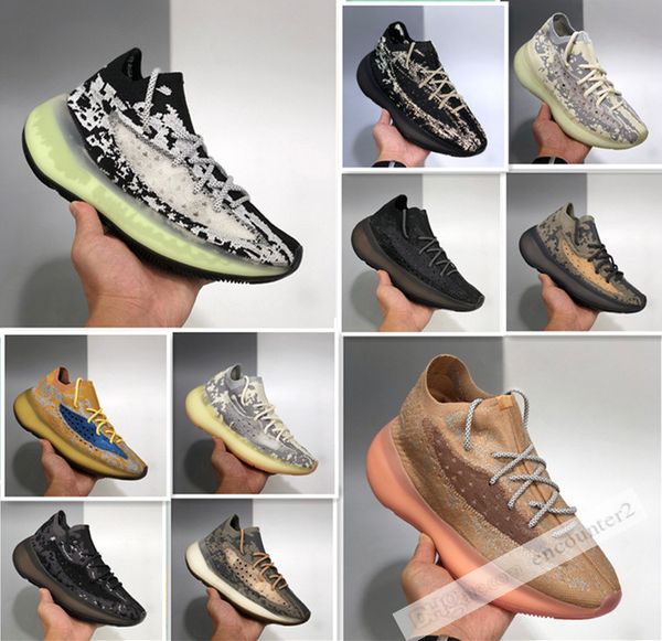 

2020 new kanye west shoes wave runner synth white black clay zebra mens running shoes women sneakers size 11