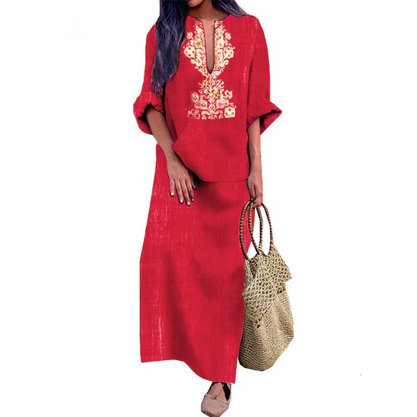 

plus size dresses womens clothes bohemian women floral printed spring femme long sleeve loose party polyester vestido robe sundress, Black;gray