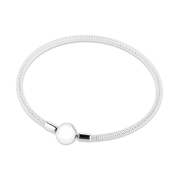 

100% 925 sterling silver jewelry mesh bangle ing, Black