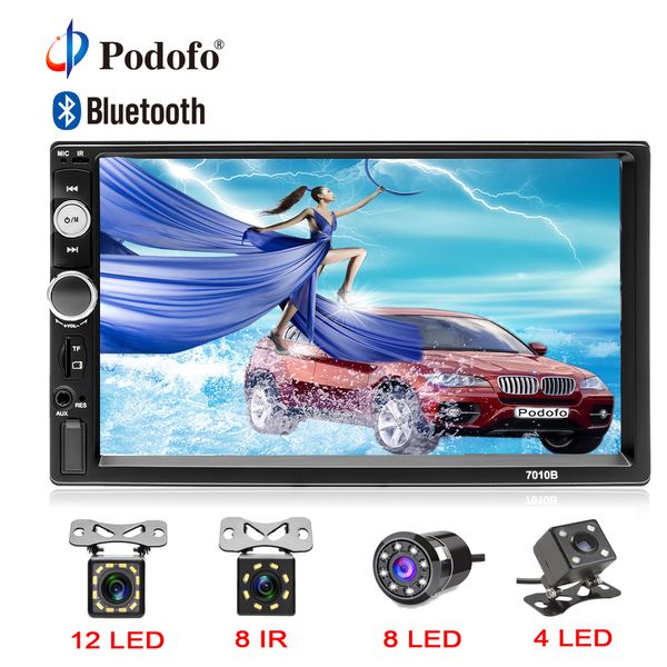 

podofo 2din autoradio 7" hd touch screen digital display bluetooth multimedia mp5 player usb 2 din car radio stereo monitor