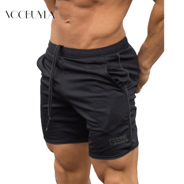 

voobuyla summer running shorts men sports jogging fitness shorts quick dry mens gym crossfit sport gyms short pants men, Black;blue