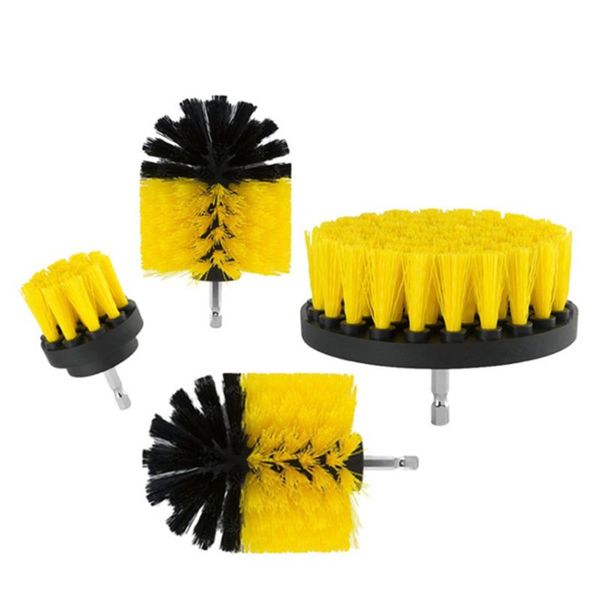 

4pcs drill brush attachments set scrub pads power tools for bathroom cleaner h7ed