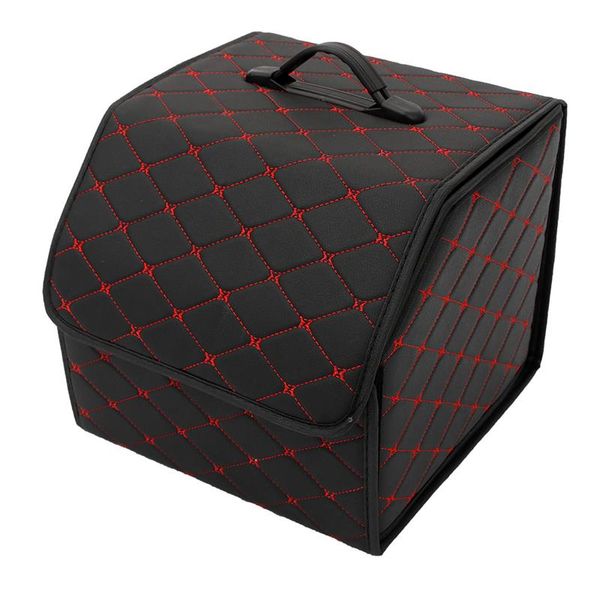 

folding cargo storage pu leather auto trash tool bag car trunk organizer box storage bag car accessories