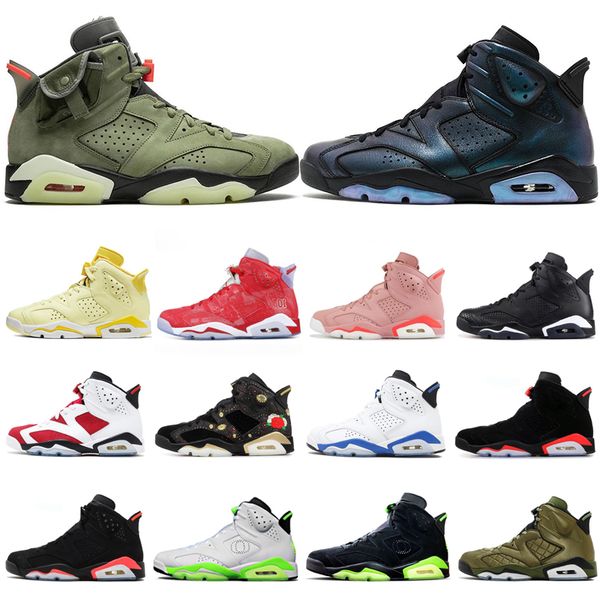 

2020 travis scotts black infrared 6 6s cactus jack basketball shoes mens medium olive cny tinker unc black cat trainers sneakers