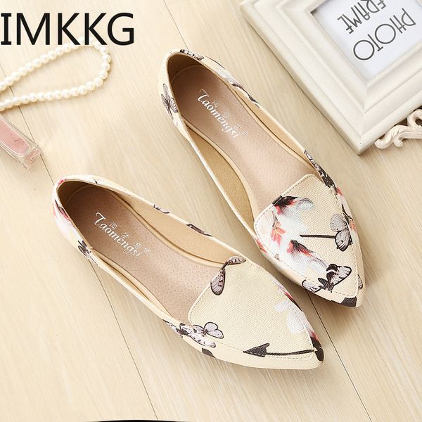 

shoes woman leather loafers ethnic pointed toe causal shoes breathable sewing totem flower slip-on plus size 35-43 q00128, Black