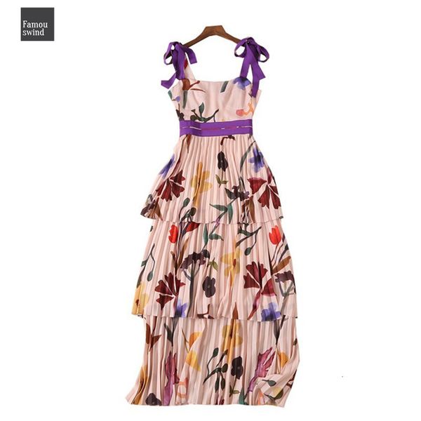 

print strap summer dresses women sleeveless high waist floor length pleated dress female 2019 casual fashion new, Black;gray