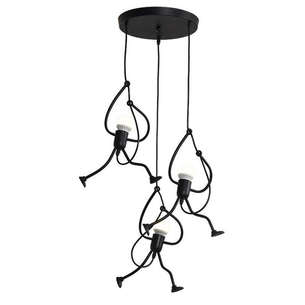 

retro wrought iron chandelier restaurant cafe clothing store window hanging lighting modern creative villain lamps
