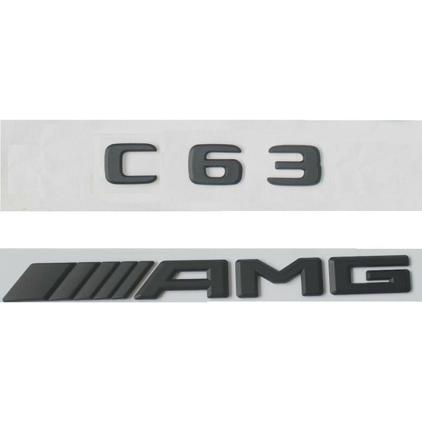 

Черные буквы Магистральные знак герба Логотип для Mercedes-Benz C63 AMG