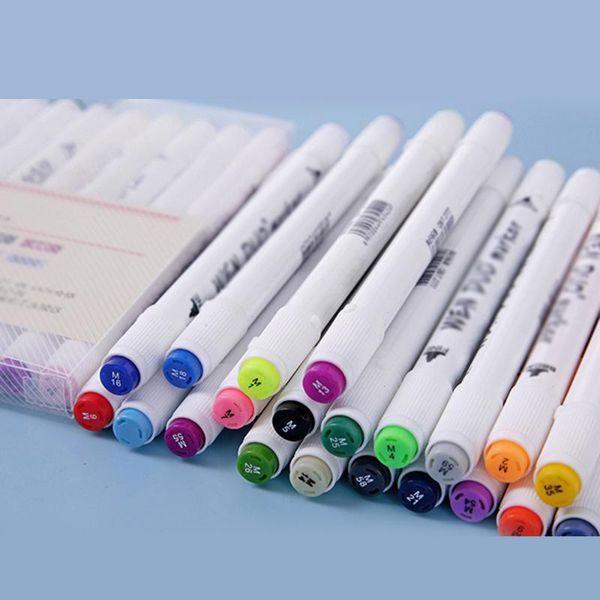 

students painting double head color marker set color pen 12/24/48/80 colors markers oblique and round double head, Black