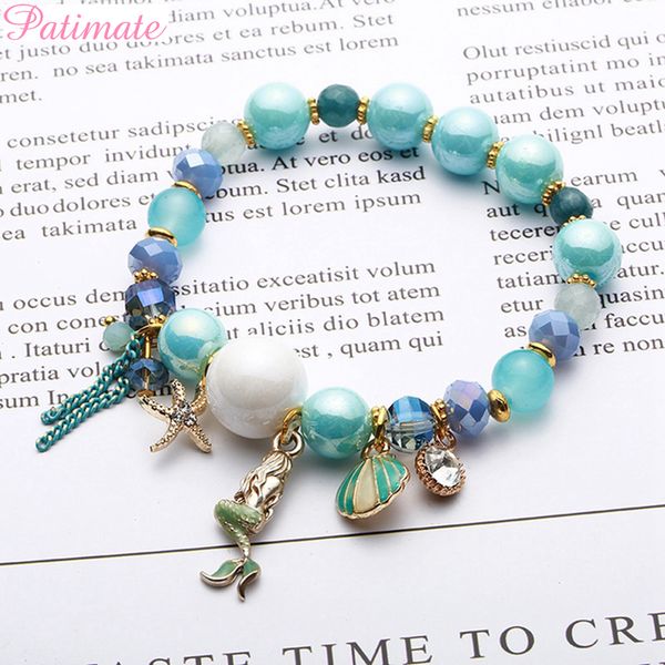 

glass mermaid bracelet little mermaid party supplies theme wedding birthday party decor girl favor gift baby shower