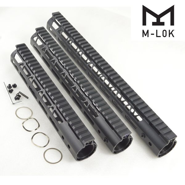 

10,12,15 inch m-lok handguard light design fit ar15 (.223/5.56) black color aluminum barrel nut