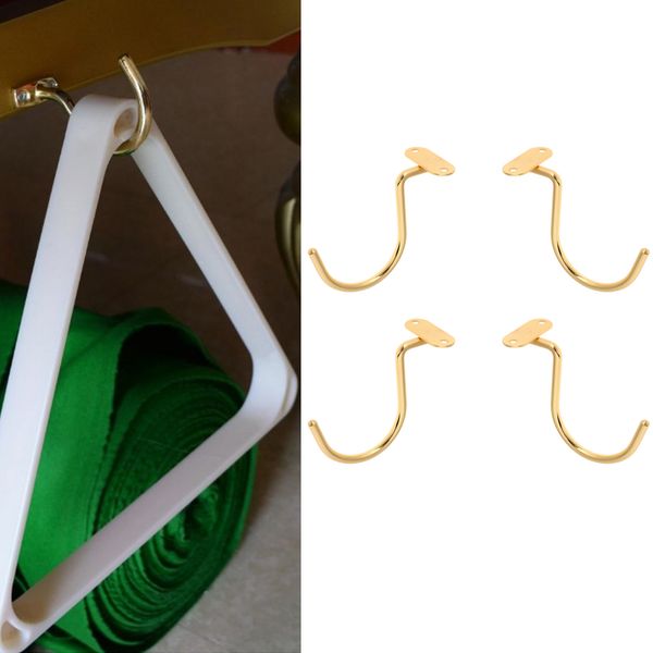 

4 count small brass pool cue hook billiard snooker ball rack holder hanger
